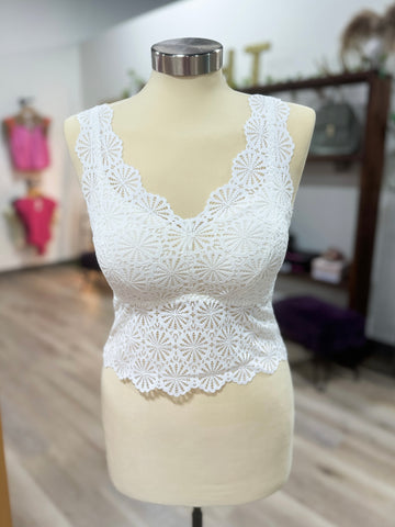 Cream Lace Bralette