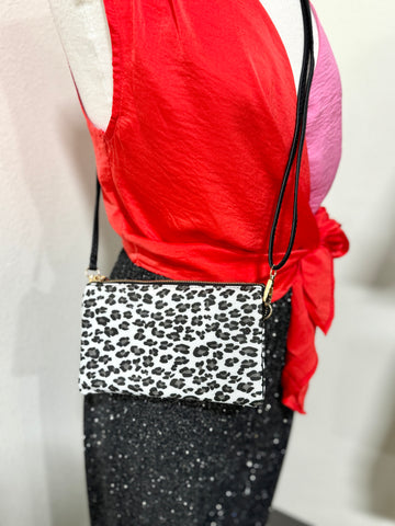 Black Leopard Crossbody