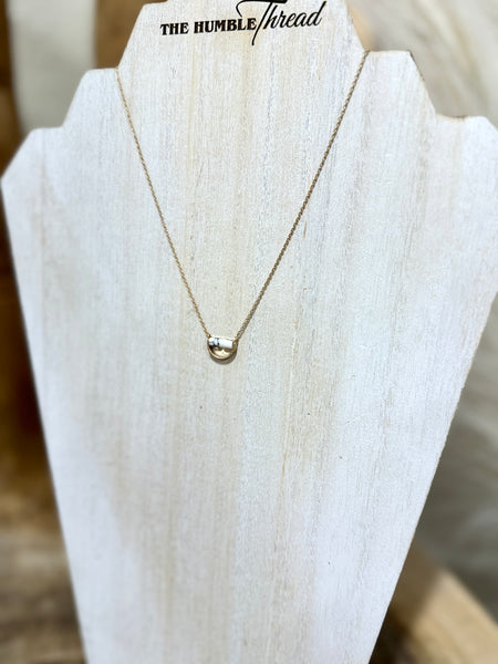 Dainty White Marble Necklace