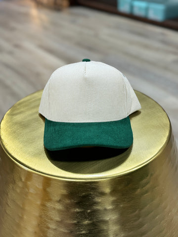 Green Corduroy Trucker Hat