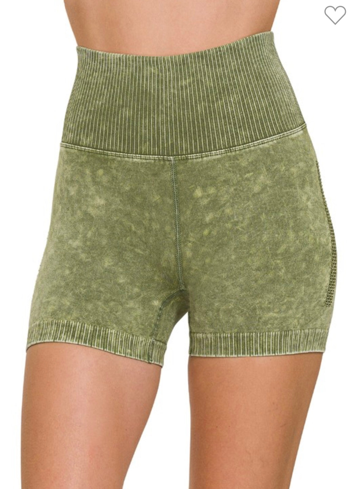 Ash Olive Seamless Shorts