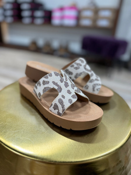 Corky’s Leopard Sparkle Sandal