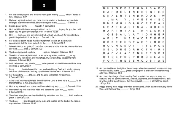 Bible Memory Verse Word Search