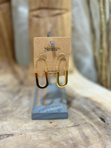 Gold Plated U-Shaped Earrings