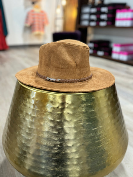 Camel Suede Panama Hat