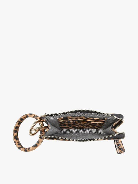 Leopard Leather Bangle Wallet