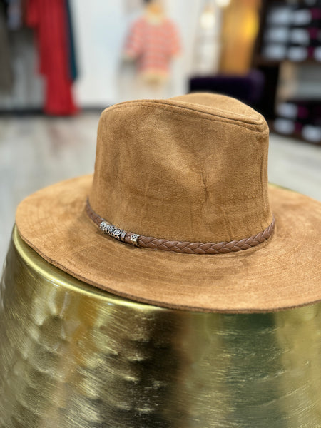 Camel Suede Panama Hat