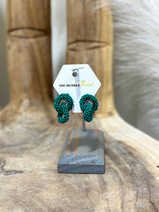 Jade Beaded Link Earrings