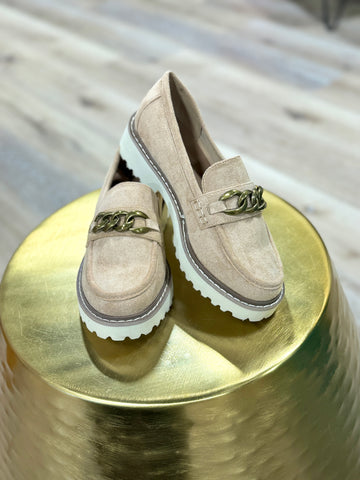 Corky’s Camel Suede Loafers