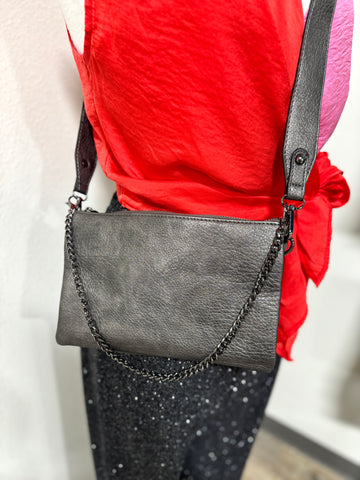 Gunmetal Chain Crossbody