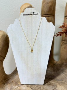 Gold Plated Matte Heart Necklace