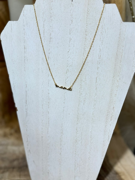 Gold Plated Mama Necklace