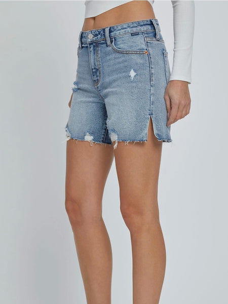 Mid-Rise Midi Shorts