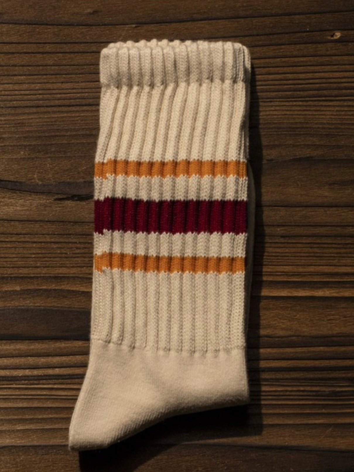 Stripe Knit Mid-Calf Socks