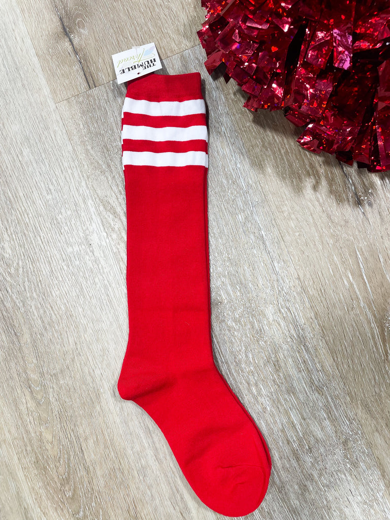 Red and White Knee High Socks – The Humble Thread