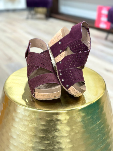 Corky’s Wine Suede Wedge