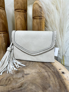 Beige Whipstitch Crossbody