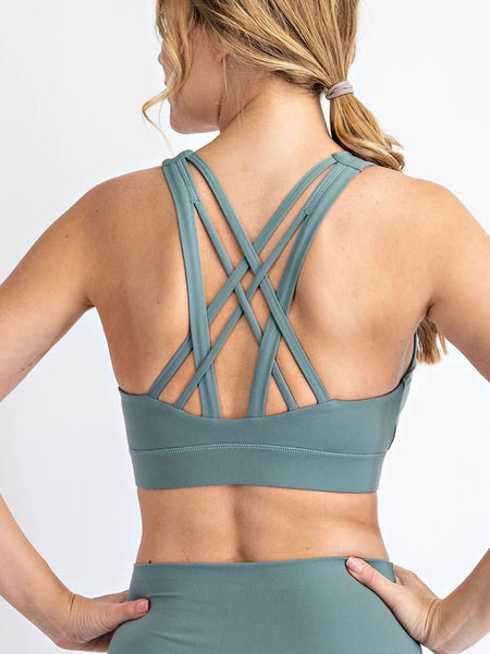 Dusty Teal Butter Sports Bra