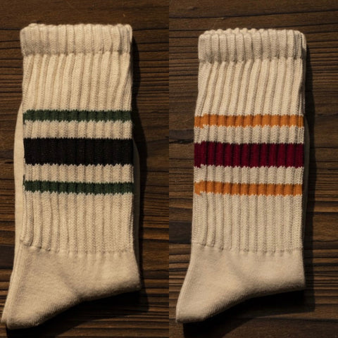 Stripe Knit Mid-Calf Socks