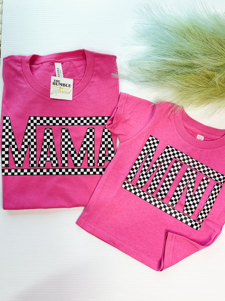 Checkered ‘Mama’ Tee