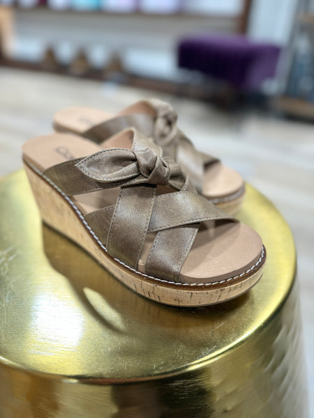 Corky’s Strappy Slip-On Wedge