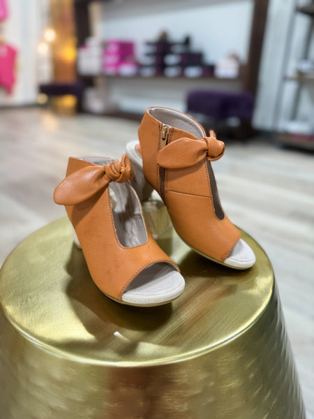 Camel Block Heel Sandal