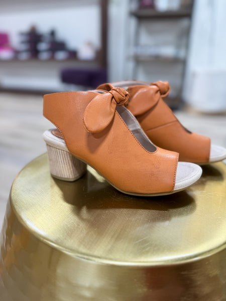 Camel Block Heel Sandal