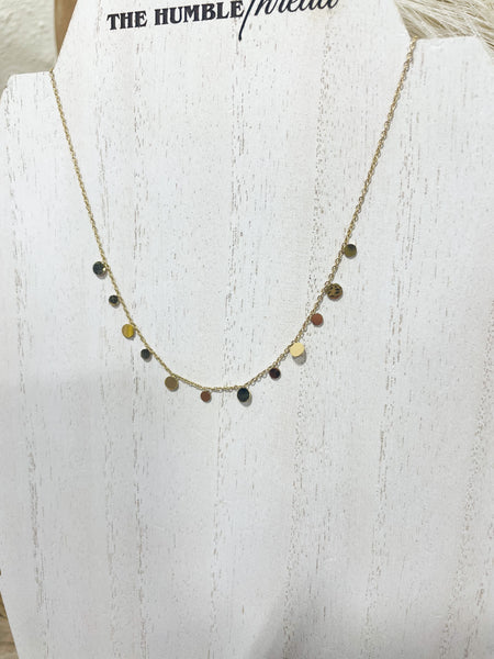 Gold Plated Disc Necklace