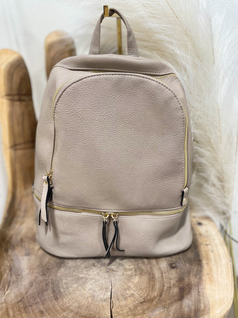 Taupe Gray NGIL Faux Leather Mini Backpack