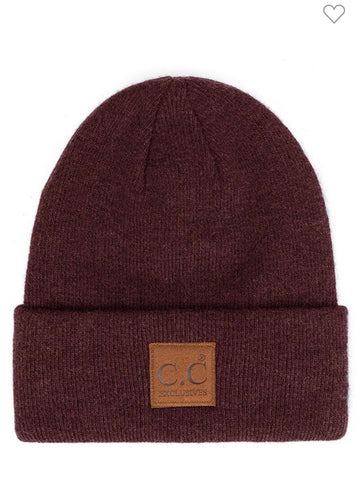 Heather Wine CC  Beanie